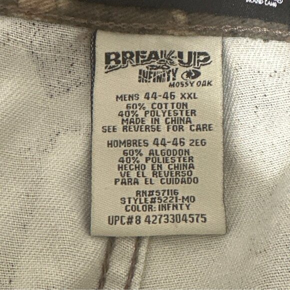 Mossy Oak Mens Break-Up Infinity Camo Cargo Pants SZ XXL Outdoor Hunting Camping - Picture 4 of 11
